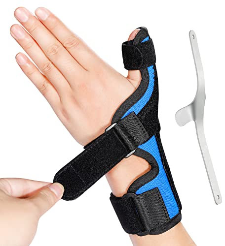 Tutore Pollice, Stabilizzatore del Pollice e Polso,Spica Supporto Stecca per Pollice, Sollievo dal Dolore alle Articolazioni,Distorsione, Dito a Scatto, Artrite, Tendinite, per Sinistra e Destra-L/XL
