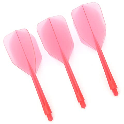 Dart Flight Set, Dartschaft und Flights Anti Break 3 STK. 3,1 Zoll Länge 2BA-Gewinde für 90-Grad-Flight für Dart-Spiele(rot)