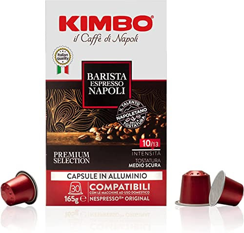 Kimbo Capsule Compatibili Nespresso* Original in Alluminio - 30 Capsule - Barista Espresso Napoli