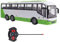 1/30 Remote Control City Bus Toy, Opening Doors, RC School Vehicle, Electronic Car With Lights (White Green)