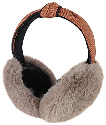 Ohrenwärmer Winter Damen Mädchen Ohrenschützer Plüsch Faltbar Earmuffs Warm Flauschig Ohrenwärmer Modisch Ohrenklappen Winteraccessoire Ohrenabdeckung Ohrenwärmer für Fahrrad Ski Outdoor Braun