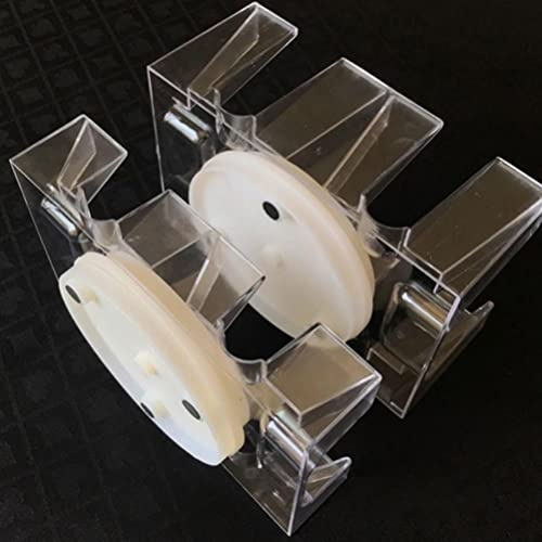 Dilwe Bandeja Giratoria para Cartas, 2 Cubiertas, 6 Cubiertas, Soporte Giratorio para Cartas, Organizador de Juegos, Regalos (Pon 2 Póquer)
