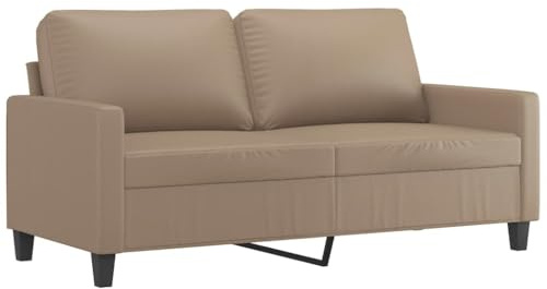 vidaXL 2-Sitzer-Sofa Cappuccino-Braun 140 cm Kunstleder