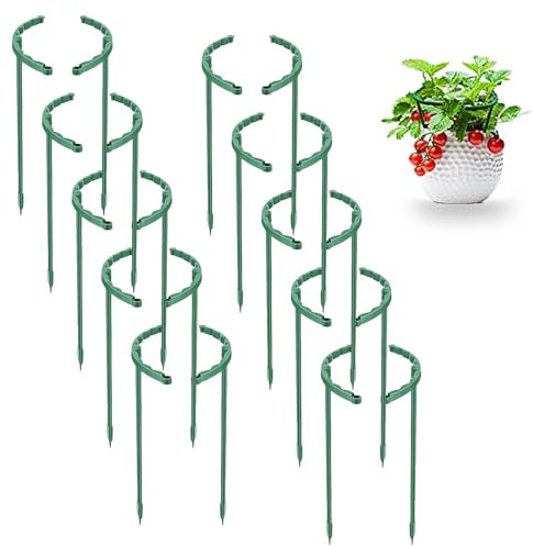 Tuteur pour Plante Interieur, 20 Pièces Anneau de Support de Plantes de Jardin Demi-Ronds Support Aidez Vos Fleurs à Pousser Aidez Reutilisable pour Pivoines Hortensias Roses Sédum Légumes Tomates