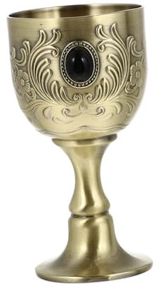 LABRIMP Juego de Tazas de Metal en Miniatura Cáliz de Aleación Retro Europeo Copa de Fiesta Copa de Comunión para Decoración