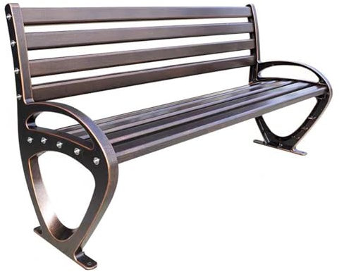 Terrassenbank, Outdoor-bank, 59-zoll-aluminiumrahmen, 3-personen-patio-gartenbank, Große Terrassen-gartenbank Für Veranda-park Mit Rückenlehne Und Armlehnen, Lattenrost-design, Für Outdoor-park(150cm/