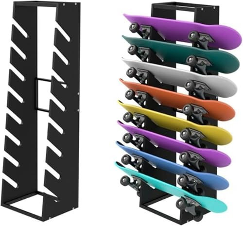 XDRGOOIUY Snowboard-Aufbewahrungsregal für Snowboard, Longboard, Surfbrett – bodenstehendes Skateboard-Rack für Häuser, Garagen, Clubs, Skateshops