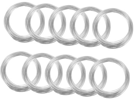 HAPINARY 10 Rollen Aluminium Bonsai Draht 1mm Eloxierter Trainingsdraht für Bonsai Gartenbedarf Selbstgemacht Bastelmaterial 10 Meter Pro Rolle