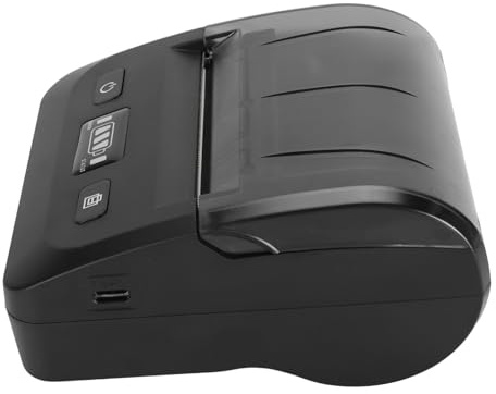 SUPYINI Impresora de Recibo de Bluetooth, Impresora Térmica Bluetooth, Soporte Portátil Multi Language Impresora Térmica Móvil de 80 Mm para Android, para iOS, para Windows