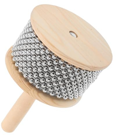 TOYANDONA Instrumento de Percusión Cabasa de Madera 11,3 Cm Instrumento Musical Manual para Enseñanza Escolar y Práctica Personal para Exteriores Juguete Musical Cognitivo