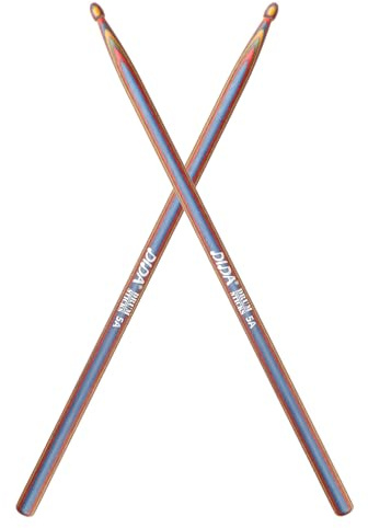 Drum sticks for Drums, Wooden Drumsticks, Consistent Weight and Pitch, Durable and Drum Stick for Jazz Drum Electronic Drums set, Drum Prastic Pad, Drumsticks for Professionals Beginners (Red, 5A)