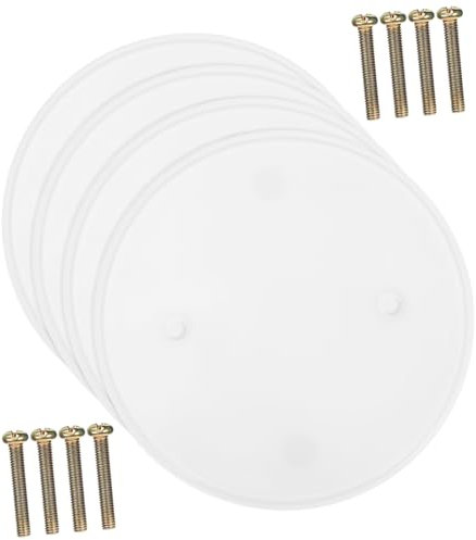 Uonlytech 4stücke Runde Deckenabdeckung Robuste Vielseitige Abdeckplatten Für Elektrische Auslässe Optimiert Für Nahtlose Wand Deckenästhetik