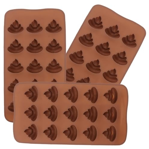 Moule à Caca en Silicone, Lot de 3, Qualité Alimentaire, Réutilisable