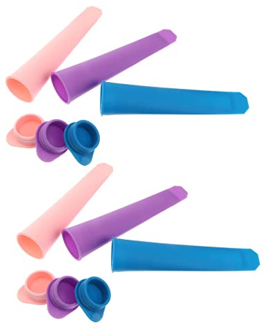 Garneck 6 pièces Moule à Popsicle Silicone Réutilisable avec Couvercle pour Créer des Glaces Maison Modèle et Pratique pour Couleurs Aléatoires Couleur Aléatoire Couleur Aléatoire