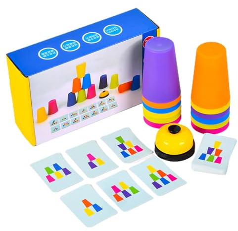 Generico Stapelbecher – Schnellstapelbecher, interaktives Spielzeug für Eltern, leicht | Cup für Kinder, Sohn Eltern, interaktives Spiel, Party, Lernen,
