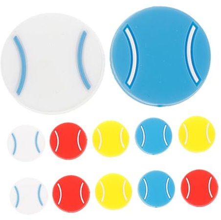 Alasum Smorzatori Antivibrazioni in Silicone per Racchette da Tennis Set da 12 Pezzi Multicolore Assorbimento Urti Protezione Corde e Installazione Rapida per Allenamento e