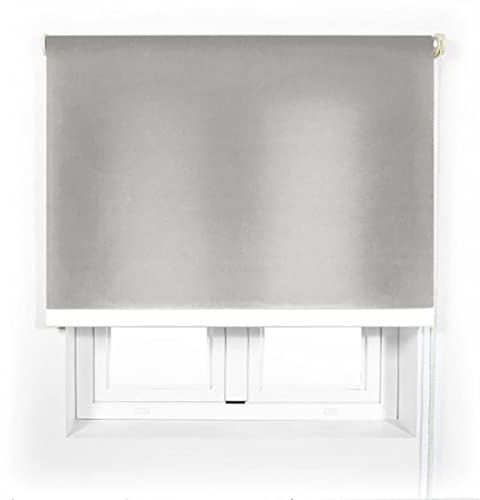 Acomoda Textil - Estor Translucido Liso de Fácil Instalación. Persiana Enrollable para Ventanas y Puertas (Gris, 60x180 cm)