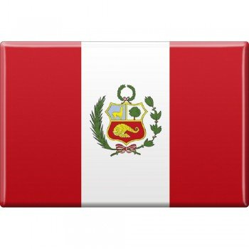 Kühlschrankmagnet - Länderflagge Peru - Gr.ca. 8x5,5 cm - 37806 - Magnet