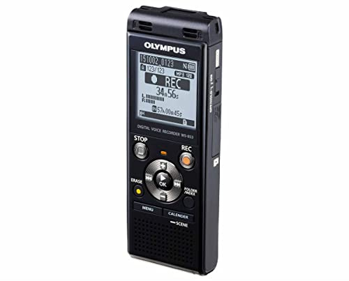 Olympus WS-853 High-Quality Digital Voice Recorder with Built-in Stereo Microphones, Direct USB, Voice Balancer, Noise Cancel, Simple Mode, Low- Cut Filter, Intelligent Auto Mode and 8 GB Memory