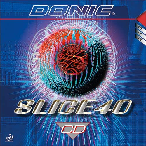 DONIC Belag Slice 40 CD Farbe 1,8 mm, schwarz, Größe 1,8 mm, schwarz