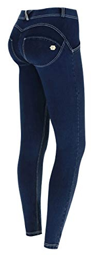 FREDDY - Jeggings Push Up Wr.up Skinny i ekologisk bomull, Mörka vita sömmar jeans, XS