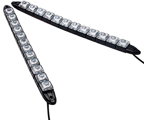 MASO 2 x 12 luces LED diurnas para coche, luz diurna DRL, impermeable, 12 V, luces de cabeza de conducción, color blanco