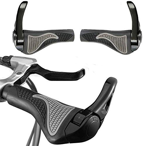 Eyech One Pair Bicycle OX Horn Handlebar Grips Anti-Slip Silicon Ergonomic Bike Handlebar Grips for MTB Mountain Road Bike