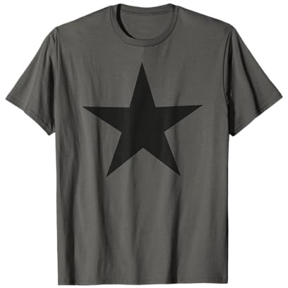 Schwarzes Stern-fünfzackiges Stern T-Shirt
