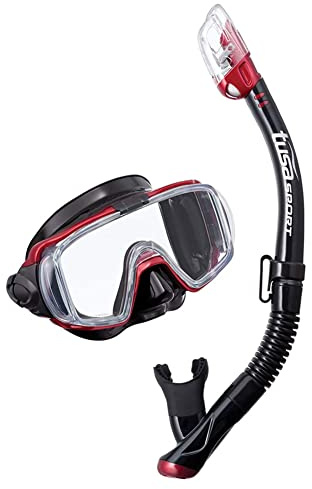 Tusa Visio – snorkelset dykmask väska (röd)
