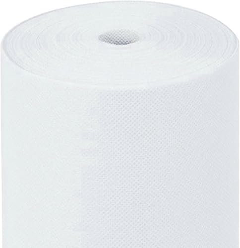 Horeca Collection Maxi Products - Rollo de Mantel TNT Sin Precorte Blanco - 1,2 x 50 m - Tejido no Tejido Spunbond (TNT) - Desechable con Efecto Tela - Resistente a Líquidos - Catering - Impermeable