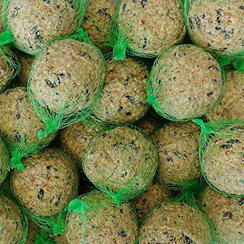Nourriture pour oiseaux sauvages, boules de graisse, 200 x env. 90 g, avec filet
