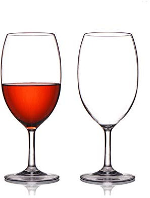 Chiatai Copas de vino irrompibles Tritan irrompibles vasos de plástico Borgoña copas de tallo largo vino cristalería regalo 2 unidades