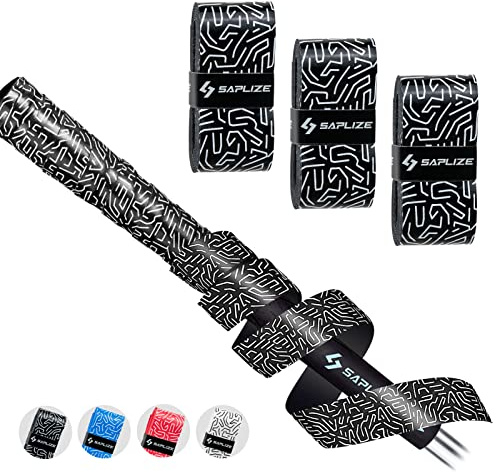 SAPLIZE Golf Grip Wrapping Tapes, 3-Pack Tacky PU Overgrip Tapes, New Regripping Solution for Golf Club Grips, Black