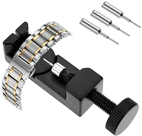 FRLUYNG Uhrmacherwerkzeug Uhrenarmband Strap Kettenbolzen Remover Armband Stiftausdrücker ​für Uhrmacher Armband Kürzen Werkzeug mit 3 Extra Pins Stift