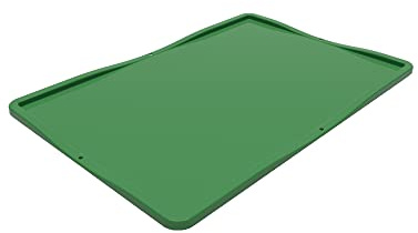 Colour Coded Euro Plastic Stacking Industrial Storage Containers Boxes Crates! (600 x 400 Lid, Green)