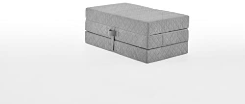 ATLANTIC home collection Falthocker Lenny, 115/195/15 cm, Grau