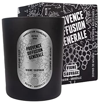 Bougie parfumée VIGNE SAUVAGE (Raisin, Groseille) 190gr