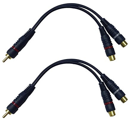 Cavo Splitter RCA,3,5mm Maschio a 2 RCA Maschio Cavi RCA,Adattatore RCA a Minijack,Cavo 2RCA Maschio a Jack Femmina,3,5mm a 2 RCA Cavo Adattatore Audio Stereo,Connettore Jack 3,5mm a 2x Jack Phono RCA