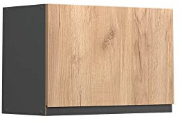 Vicco Hängeschrank R-Line, Goldkraft Eiche/Anthrazit, 60 cm J-Shape, flach