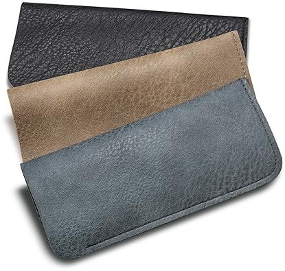 HKzzy Brillenetui, 3 Stück PU Leder Weiches Kunstleder Brillenetui Tragbar Lesebrillenetui Brillentasche Aufbewahrungsetui Sonnenbrillen Beutel