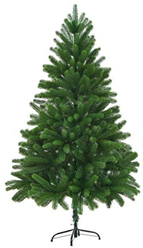 Hommdiy Künstlicher Weihnachtsbaum für Zuhause, Büro, einfacher Montage,Beschneit Tannenbaum,Christbaum,Dekobaum Kunstbaum,Weihnachten Dekoration,PVC PE,Grün,105 * 105 * 210