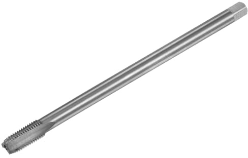 sourcing map Metric Thread Tap M10 x 1.25 H2 200mm Extra Long Straight Flute Screw Thread Milling Machine Taps Threading Tapping Repair Tool
