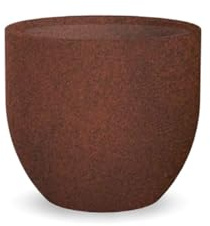 newgarden Macetero Redondo Azalea Decorativo para Interior y Exterior. Muy Resistente a los Rayos UV. Maceta Grande para Flores y Plantas Hecho Polietileno en España (ø50x41 cm, Bronce)