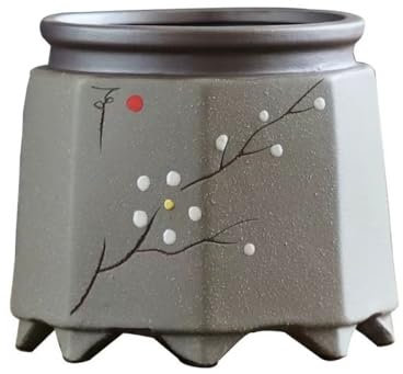 LWLYLCHBM Vaso da fiori per piante grasse viola, dipinto a mano, vaso creativo per interni, 9,3 x 9 cm