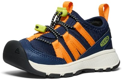 KEEN Unisex-Child Motozoa Comfortable Easy On Breathable Lightweight Athletic Sneakers, Naval Academy/Bright Marigold, 12