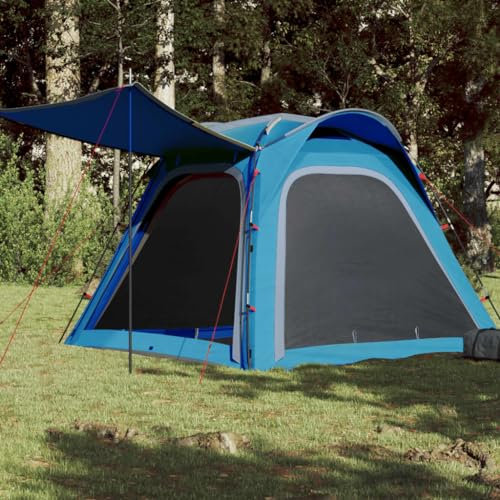 Annlera Zelt Blau Kuppelzelte inkl. Vordach & Boden Campingzelt 4 Personen Großes Zelt Campingzelt Wasserdicht Zelt für Familien 240x221x160 cm