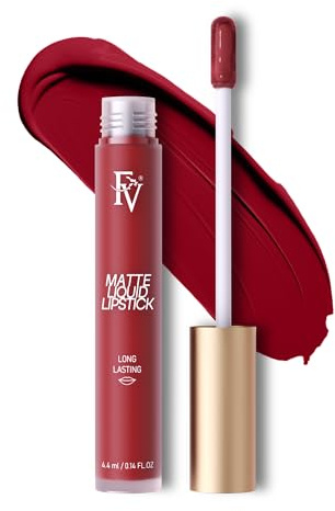 FV Flüssiger Matt Lippenstift, Lang Anhaltend & Wasserfest, Hochpigmentiert, Vegan, Kein Transfer, Party Goer Matte