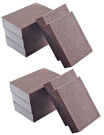 Baluue Esponjas para Lijar Cocina 10 Unidades 9.5x7 Cm Esmeril Fino Limpieza Profunda Ollas Sartenes Descalcificación Cocina Hogar Uso Resistente Eficaz