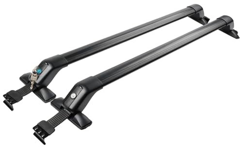 AUTOXBERT 2 Stück Dachträger für Autodach ohne Reling, Universal Dachgepäckträger aus Aluminium, Querträger mit Schlössern Relingträger 75kg Tragkraft für Fahrradträger Dachboxen Skihalter