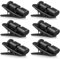 Clips Pour Câble d'écouteurs,6 Pièces Noir Clips Fils Pour Casque 360 Degrés Rotation Clips Câble,Pince Pour Cordon D'écouteur,Accessoires Pour Casque,Adaptés Pour la Randonnée,la Course
